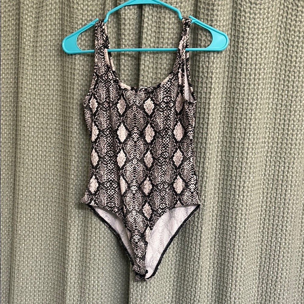 Snakeskin Print bodysuit